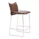 Pola Brown Upholstered Counter Height Stool