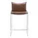 Pola Brown Upholstered Counter Height Stool