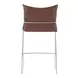 Pola Brown Upholstered Counter Height Stool