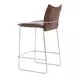 Pola Brown Upholstered Counter Height Stool