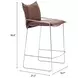 Pola Brown Upholstered Counter Height Stool