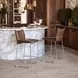 Pola Brown Upholstered Counter Height Stool