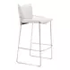 Pola White Upholstered Bar Stool