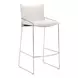 Pola White Upholstered Bar Stool