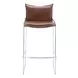 Pola Brown Upholstered Bar Stool