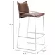 Pola Brown Upholstered Bar Stool