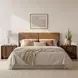 Cove Brown Queen Upholstered Floating Headboard