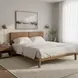 Cove Brown Queen Upholstered Floating Headboard