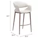 Limay Beige Upholstered Bar Stool