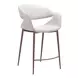 Limay Beige Upholstered Counter Height Stool