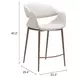 Limay Beige Upholstered Counter Height Stool
