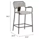 Couva Gray Upholstered Counter Height Stool Set of 2