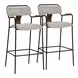 Couva Gray Upholstered Bar Stool Set of 2
