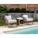 Capri Palazzo Cream Performance Fabric Outdoor Lounge Chair