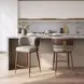 Brew Beige Upholstered Counter Height Stool