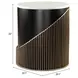 Tova Black and White Round Marble Top Side Table