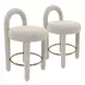 Curco Gray Upholstered Counter Height Stool Set of 2