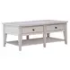 Lake House Weathered White Rectangular Cocktail Table