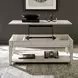 Lake House Weathered White Rectangular Lift Top Occasional Table Set