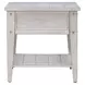 Lake House Weathered White Rectangular End Table