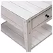 Lake House Weathered White Rectangular End Table