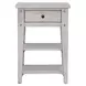 Lake House Weathered White Square Chairside Table
