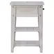Lake House Weathered White Square Chairside Table