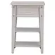Lake House Weathered White Square Chairside Table