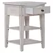 Lake House Weathered White Square Chairside Table