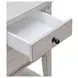 Lake House Weathered White Square Chairside Table