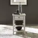 Lake House Weathered White Square Chairside Table