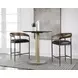 Zanatta Charcoal Black Leather Counter Height Stool