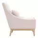Velun Ivory Upholstered Accent Chair with Pillow