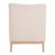 Velun Ivory Upholstered Accent Chair with Pillow