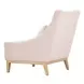 Velun Ivory Upholstered Accent Chair with Pillow