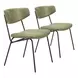 Charon Green Upholstered Dining Chair Set of 2