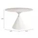 Plinn Light Beige and White 43" Round Sintered Stone Top Dining Table