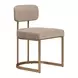 Velar Beige and Bronze Upholstered Dining Side Chair Set of 2