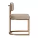 Velar Beige and Bronze Upholstered Dining Side Chair Set of 2