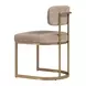 Velar Beige and Bronze Upholstered Dining Side Chair Set of 2
