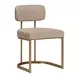 Velar Beige and Bronze Upholstered Dining Side Chair Set of 2