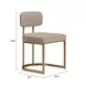 Velar Beige and Bronze Upholstered Dining Side Chair Set of 2