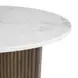 Tailo White and Brass Round Marble Top Coffee Table