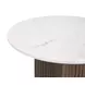 Tailo White and Brass Round Marble Top Side Table