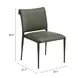 Freesia Olive Green Upholstered Dining Chair Set of 2
