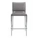 Freesia Charcoal Gray Upholstered Bar Stool Set of 2