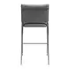 Freesia Charcoal Gray Upholstered Bar Stool Set of 2
