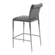 Freesia Charcoal Gray Upholstered Bar Stool Set of 2