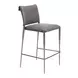 Freesia Charcoal Gray Upholstered Bar Stool Set of 2