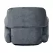 Boble Storm Gray Upholstered Swivel Accent Chair